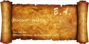 Bocsor Anita névjegykártya